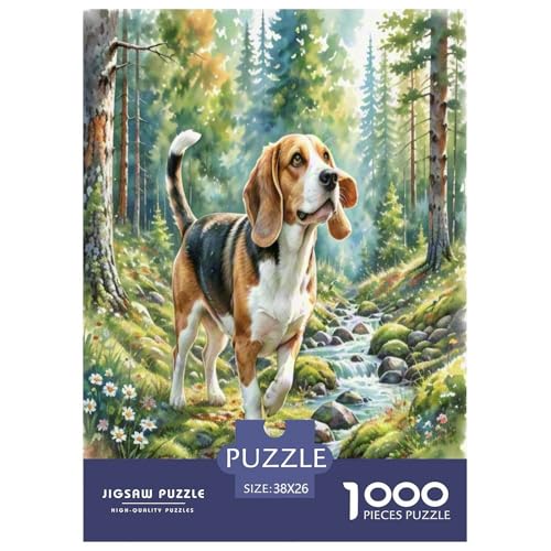 Basset Hund 1000 Teile Tierhund Puzzles Premium Quality Familienspiel - Home Room Decoration Für Erwachsene, Familien Passen Geschenk Für Kinder Von 12 Jahren 38x26cm/1000pcs von MMDASBVPE