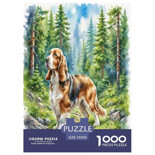 Basset Hund 1000 Teile Tierhund Puzzles Premium Quality Familienspiel - Home Room Decoration Für Erwachsene, Familien Passen Wertvoll Geschenk Für Kinder 70x50cm/1000pcs von MMDASBVPE