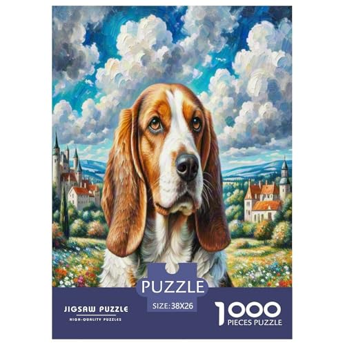 Basset Hund 1000 Teile Tierhund Puzzles Premium Quality Familienspiel - Home Room Decoration Für Erwachsene Und Kinder Ab 12 Jahren Buntes Spielzeug 38x26cm/1000pcs Basset Hund 1000 Teile Tierhund Puzzles Premium Quality Familienspiel - Home Room Decoration Für Erwachsene Und Kinder Ab 12 Jahren Buntes Spielzeug 38x26cm/1000pcs von MMDASBVPE