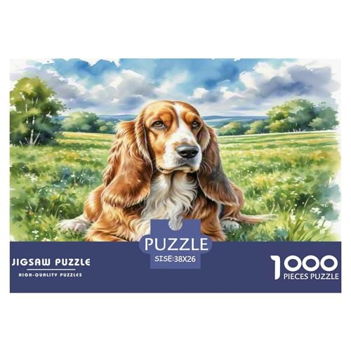Basset Hund 1000 Teile Tierhund Puzzles Premium Quality Familienspiel - Home Room Decoration Für Erwachsene Und Kinder Ab 12 Jahren Wertvoll Geschenk Für 38x26cm/1000pcs von MMDASBVPE