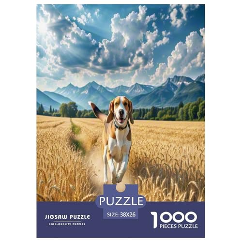 Basset Hund 1000 Teile Tierhund Puzzles Premium Quality Pädagogisch - Home Room Decoration Erwachsene Und Kinder Buntes Spielzeug 38x26cm/1000pcs von MMDASBVPE
