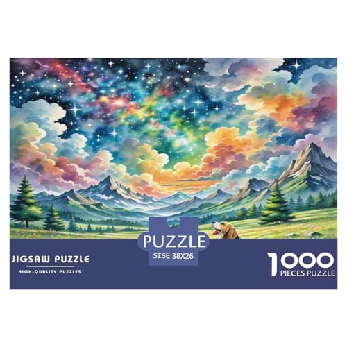 Basset Hund 1000 Teile Tierhund Puzzles Premium Quality Pädagogisch - Home Room Decoration Für Erwachsene, Familien Passen Buntes Spielzeug 38x26cm/1000pcs von MMDASBVPE
