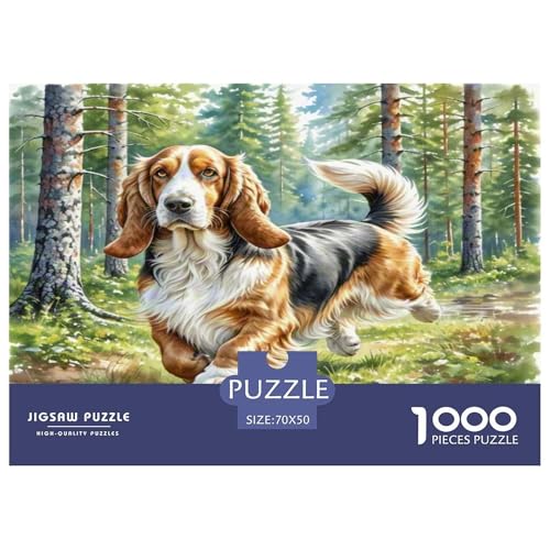 Basset Hund 1000 Teile Tierhund Puzzles Premium Quality Pädagogisch - Home Room Decoration Für Erwachsene, Familien Passen Geschenk Für Kinder Von 12 Jahren 70x50cm/1000pcs von MMDASBVPE