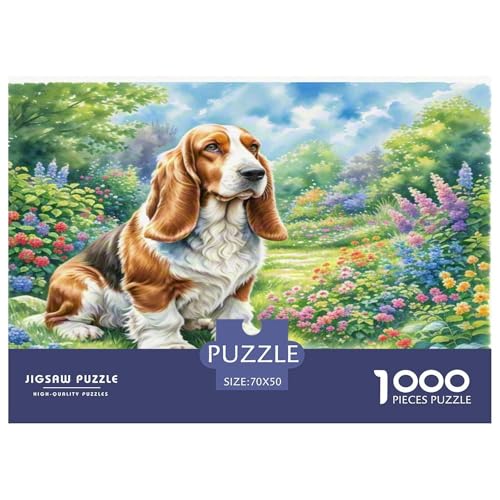 Basset Hund 1000 Teile Tierhund Puzzles Premium Quality Pädagogisch - Home Room Decoration Für Erwachsene Und Kinder Ab 12 Jahren Buntes Spielzeug 70x50cm/1000pcs Basset Hund 1000 Teile Tierhund Puzzles Premium Quality Pädagogisch - Home Room Decoration Für Erwachsene Und Kinder Ab 12 Jahren Buntes Spielzeug 70x50cm/1000pcs von MMDASBVPE