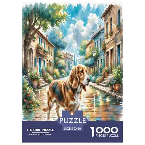 Basset Hund 1000 Teile Tierhund Puzzles Premium Quality Pädagogisch - Home Room Decoration Für Erwachsene Und Kinder Ab 12 Jahren Wertvoll Geschenk Für 70x50cm/1000pcs Basset Hund 1000 Teile Tierhund Puzzles Premium Quality Pädagogisch - Home Room Decoration Für Erwachsene Und Kinder Ab 12 Jahren Wertvoll Geschenk Für 70x50cm/1000pcs von MMDASBVPE