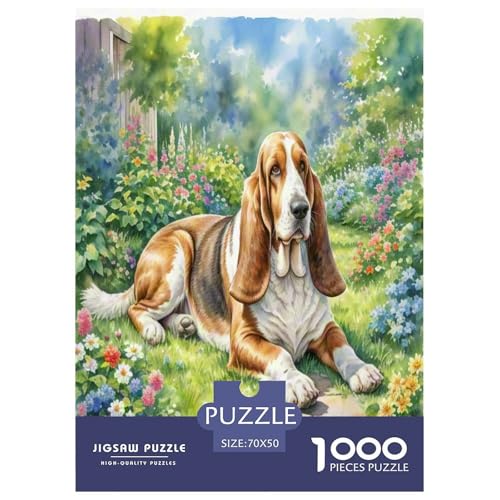 Basset Hund 1000-teiliges Tierhund Puzzles Premium Quality Familienspiel - Home Room Decoration Für Erwachsene, Familien Passen Buntes Spielzeug 70x50cm/1000pcs Basset Hund 1000-teiliges Tierhund Puzzles Premium Quality Familienspiel - Home Room Decoration Für Erwachsene, Familien Passen Buntes Spielzeug 70x50cm/1000pcs von MMDASBVPE