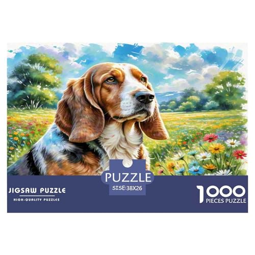 Basset Hund 1000-teiliges Tierhund Puzzles Premium Quality Pädagogisch - Home Room Decoration Für Erwachsene Und Kinder Ab 12 Jahren Wertvoll Geschenk Für 38x26cm/1000pcs Basset Hund 1000-teiliges Tierhund Puzzles Premium Quality Pädagogisch - Home Room Decoration Für Erwachsene Und Kinder Ab 12 Jahren Wertvoll Geschenk Für 38x26cm/1000pcs von MMDASBVPE