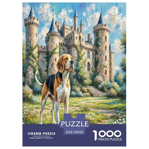 Beagle 1000 Teile Tierhund Puzzles Premium Quality Familienspiel - Home Room Decoration Erwachsene Und Kinder Geschenk Für Von 12 Jahren 70x50cm/1000pcs von MMDASBVPE