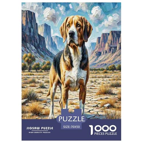 Beagle 1000 Teile Tierhund Puzzles Premium Quality Familienspiel - Home Room Decoration Für Erwachsene, Familien Passen Wertvoll Geschenk Für Kinder 70x50cm/1000pcs von MMDASBVPE