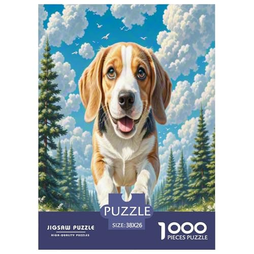 Beagle 1000 Teile Tierhund Puzzles Premium Quality Familienspiel - Home Room Decoration Für Erwachsene Und Kinder Ab 12 Jahren Geschenk Für Von 12 Jahren 38x26cm/1000pcs von MMDASBVPE