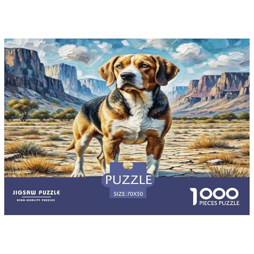Beagle 1000 Teile Tierhund Puzzles Premium Quality Familienspiel - Home Room Decoration Unterhaltung Für Erwachsene Und Kinder Geschenk Für Von 12 Jahren 70x50cm/1000pcs von MMDASBVPE