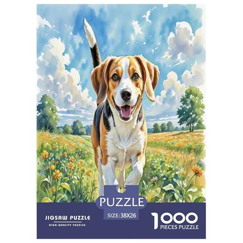 Beagle 1000 Teile Tierhund Puzzles Premium Quality Pädagogisch - Home Room Decoration Erwachsene Und Kinder Geschenk Für Von 12 Jahren 38x26cm/1000pcs von MMDASBVPE