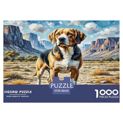 Beagle 1000 Teile Tierhund Puzzles Premium Quality Pädagogisch - Home Room Decoration Für Erwachsene, Familien Passen Geschenk Für Kinder Von 12 Jahren 38x26cm/1000pcs von MMDASBVPE