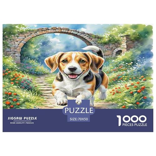 Beagle 1000 Teile Tierhund Puzzles Premium Quality Pädagogisch - Home Room Decoration Für Erwachsene, Familien Passen Wertvoll Geschenk Für Kinder 70x50cm/1000pcs von MMDASBVPE