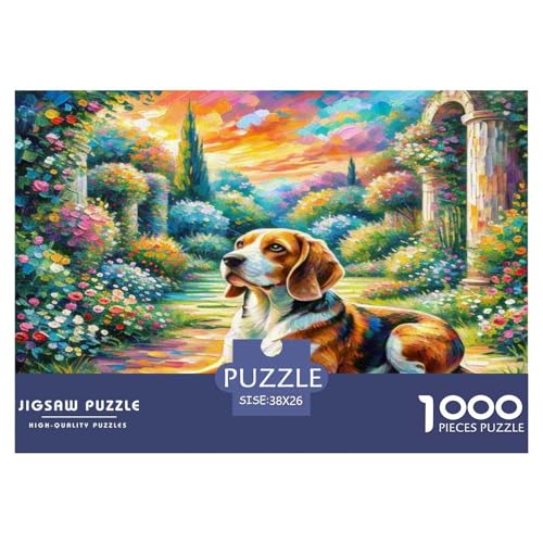 Beagle 1000 Teile Tierhund Puzzles Premium Quality Pädagogisch - Home Room Decoration Für Erwachsene Und Kinder Ab 12 Jahren Geschenk Für Von 12 Jahren 38x26cm/1000pcs von MMDASBVPE