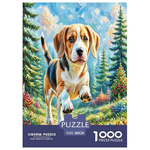 Beagle 1000 Teile Tierhund Puzzles Premium Quality Pädagogisch - Home Room Decoration Für Erwachsene Und Kinder Ab 12 Jahren Wertvoll Geschenk Für 38x26cm/1000pcs von MMDASBVPE