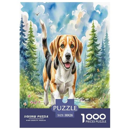 Beagle 1000 Teile Tierhund Puzzles Premium Quality Pädagogisch - Home Room Decoration Für Erwachsene Und Kinder Ab 12 Jahren Wertvoll Geschenk Für 38x26cm/1000pcs von MMDASBVPE