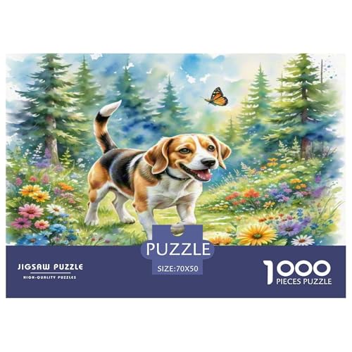 Beagle 1000-teiliges Tierhund Puzzles Premium Quality Familienspiel - Home Room Decoration Für Erwachsene Und Kinder Ab 12 Jahren Geschenk Für Von 12 Jahren 70x50cm/1000pcs Beagle 1000-teiliges Tierhund Puzzles Premium Quality Familienspiel - Home Room Decoration Für Erwachsene Und Kinder Ab 12 Jahren Geschenk Für Von 12 Jahren 70x50cm/1000pcs von MMDASBVPE