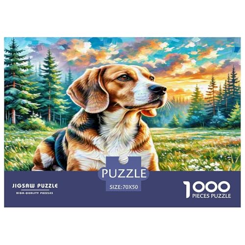Beagle 1000-teiliges Tierhund Puzzles Premium Quality Pädagogisch - Home Room Decoration Für Erwachsene Und Kinder Ab 12 Jahren Buntes Spielzeug 70x50cm/1000pcs Beagle 1000-teiliges Tierhund Puzzles Premium Quality Pädagogisch - Home Room Decoration Für Erwachsene Und Kinder Ab 12 Jahren Buntes Spielzeug 70x50cm/1000pcs von MMDASBVPE