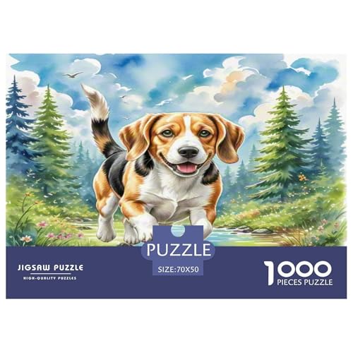 Beagle 1000-teiliges Tierhund Puzzles Premium Quality Pädagogisch - Home Room Decoration Für Erwachsene Und Kinder Ab 12 Jahren Wertvoll Geschenk Für 70x50cm/1000pcs Beagle 1000-teiliges Tierhund Puzzles Premium Quality Pädagogisch - Home Room Decoration Für Erwachsene Und Kinder Ab 12 Jahren Wertvoll Geschenk Für 70x50cm/1000pcs von MMDASBVPE