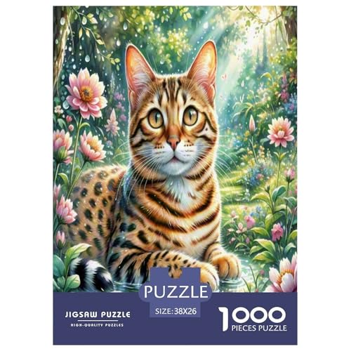 Bengalen 1000 Teile Tier Puzzles Premium Quality Familienspiel - Home Room Decoration Für Erwachsene Und Kinder Ab 12 Jahren Buntes Spielzeug 38x26cm/1000pcs von MMDASBVPE