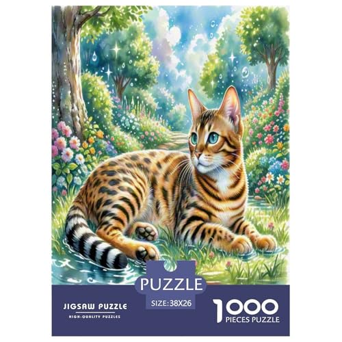 Bengalen 1000 Teile Tier Puzzles Premium Quality Pädagogisch - Home Room Decoration Für Erwachsene Und Kinder Ab 12 Jahren Buntes Spielzeug 38x26cm/1000pcs von MMDASBVPE