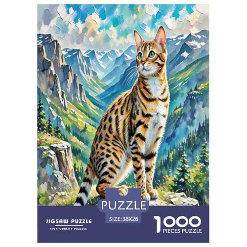 Bengalen 1000-teiliges Tier Puzzles Premium Quality Familienspiel - Home Room Decoration Für Erwachsene Und Kinder Ab 12 Jahren Wertvoll Geschenk Für 38x26cm/1000pcs von MMDASBVPE