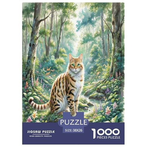 Bengalen 1000-teiliges Tier Puzzles Premium Quality Pädagogisch - Home Room Decoration Für Erwachsene Und Kinder Ab 12 Jahren Buntes Spielzeug 38x26cm/1000pcs von MMDASBVPE