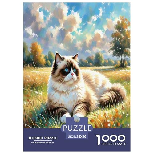 Birman 1000 Teile Tier Puzzles Premium Quality Familienspiel - Home Room Decoration Für Erwachsene Und Kinder Ab 12 Jahren Wertvoll Geschenk Für 38x26cm/1000pcs von MMDASBVPE