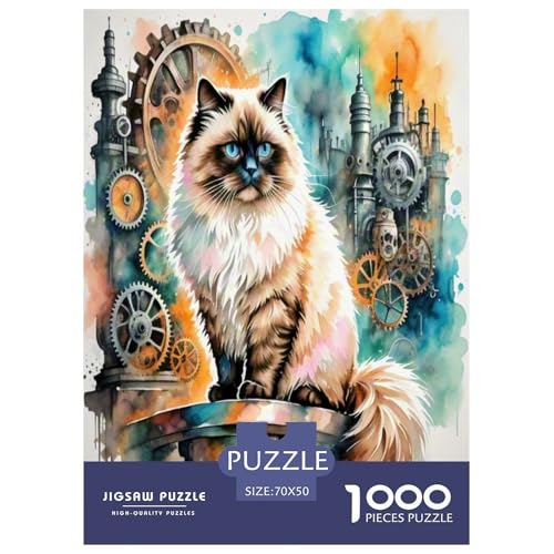 Birman 1000 Teile Tier Puzzles Premium Quality Pädagogisch - Home Room Decoration Für Erwachsene Und Kinder Ab 12 Jahren Buntes Spielzeug 70x50cm/1000pcs von MMDASBVPE