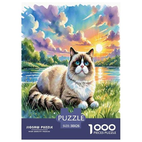 Birman 1000 Teile Tier Puzzles Premium Quality Pädagogisch - Home Room Decoration Für Erwachsene Und Kinder Ab 12 Jahren Wertvoll Geschenk Für 38x26cm/1000pcs von MMDASBVPE