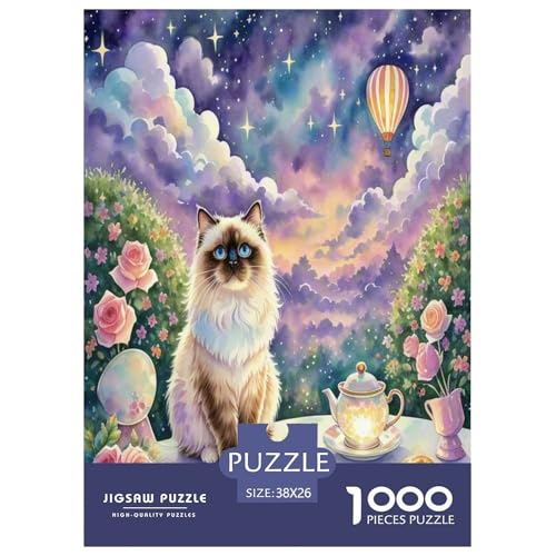 Birman 1000 Teile Tier Puzzles Premium Quality Pädagogisch - Home Room Decoration Für Erwachsene Und Kinder Ab 12 Jahren Wertvoll Geschenk Für 38x26cm/1000pcs von MMDASBVPE