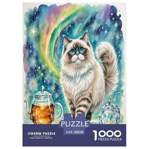 Birman 1000-teiliges Tier Puzzles Premium Quality Pädagogisch - Home Room Decoration Für Erwachsene Und Kinder Ab 12 Jahren Buntes Spielzeug 38x26cm/1000pcs von MMDASBVPE