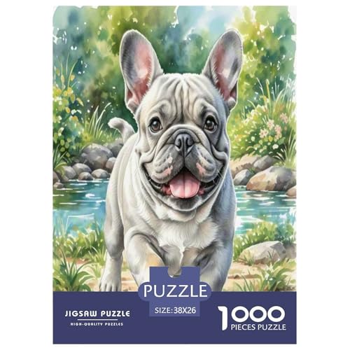 Britische Bulldog 1000-teiliges Tier Puzzles Premium Quality Familienspiel - Home Room Decoration Für Erwachsene Und Kinder Ab 12 Jahren Buntes Spielzeug 38x26cm/1000pcs von MMDASBVPE