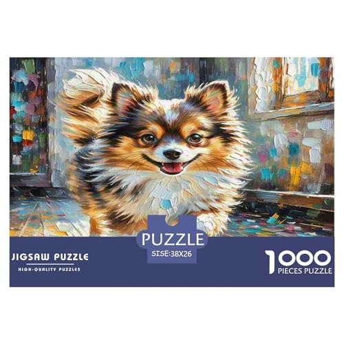 Chihuahua 1000-teiliges Tier Puzzles Premium Quality Familienspiel - Home Room Decoration Für Erwachsene Und Kinder Ab 12 Jahren Buntes Spielzeug 38x26cm/1000pcs von MMDASBVPE