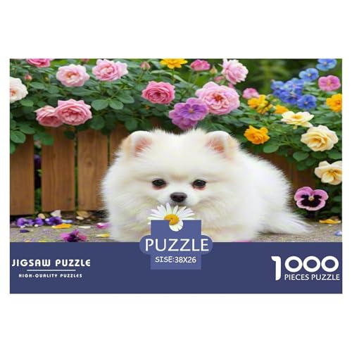 Chihuahua 1000-teiliges Tier Puzzles Premium Quality Familienspiel - Home Room Decoration Für Erwachsene Und Kinder Ab 12 Jahren Buntes Spielzeug 38x26cm/1000pcs von MMDASBVPE