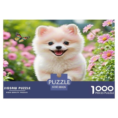 Chihuahua 1000-teiliges Tier Puzzles Premium Quality Familienspiel - Home Room Decoration Für Erwachsene Und Kinder Ab 12 Jahren Buntes Spielzeug 38x26cm/1000pcs von MMDASBVPE