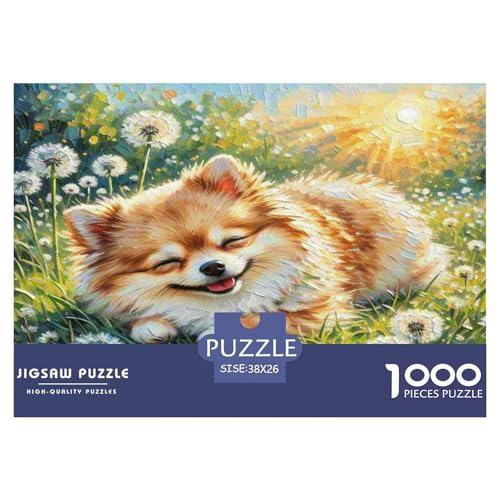 Chihuahua 1000-teiliges Tier Puzzles Premium Quality Familienspiel - Home Room Decoration Für Erwachsene Und Kinder Ab 12 Jahren Buntes Spielzeug 38x26cm/1000pcs von MMDASBVPE