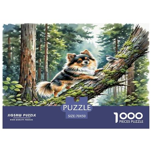 Chihuahua 1000-teiliges Tier Puzzles Premium Quality Familienspiel - Home Room Decoration Für Erwachsene Und Kinder Ab 12 Jahren Wertvoll Geschenk Für 70x50cm/1000pcs von MMDASBVPE