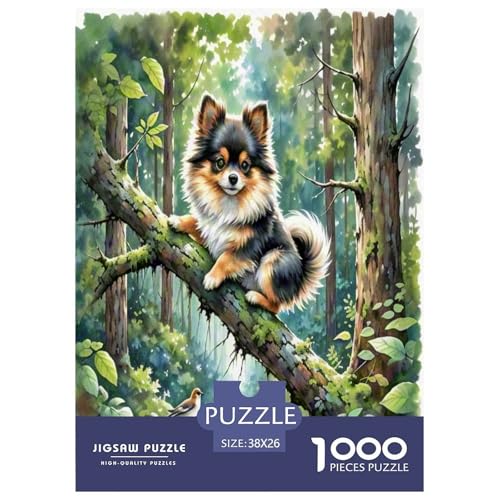 Chihuahua 1000-teiliges Tier Puzzles Premium Quality Pädagogisch - Home Room Decoration Für Erwachsene Und Kinder Ab 12 Jahren Buntes Spielzeug 38x26cm/1000pcs von MMDASBVPE