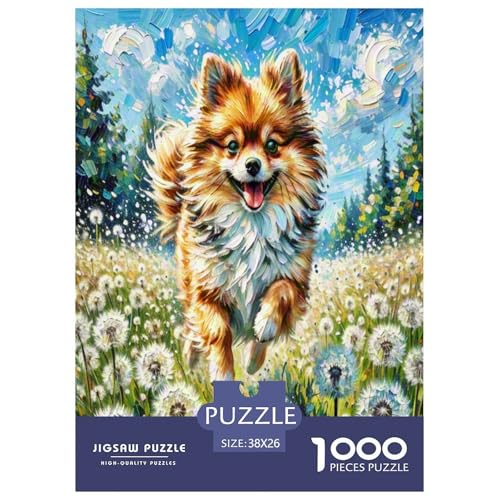 Chihuahua 1000-teiliges Tier Puzzles Premium Quality Pädagogisch - Home Room Decoration Für Erwachsene Und Kinder Ab 12 Jahren Buntes Spielzeug 38x26cm/1000pcs von MMDASBVPE