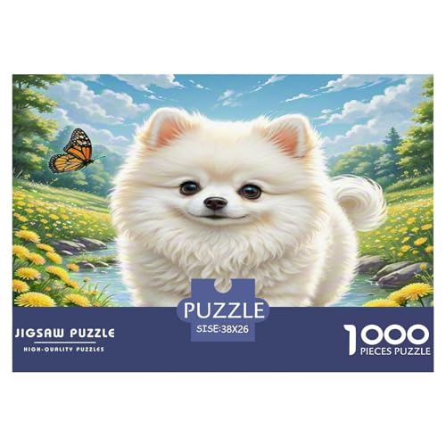 Chihuahua 1000-teiliges Tier Puzzles Premium Quality Pädagogisch - Home Room Decoration Für Erwachsene Und Kinder Ab 12 Jahren Buntes Spielzeug 38x26cm/1000pcs von MMDASBVPE