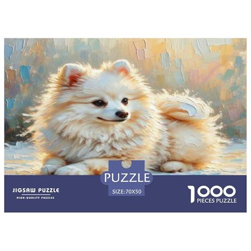 Chihuahua 1000-teiliges Tier Puzzles Premium Quality Pädagogisch - Home Room Decoration Für Erwachsene Und Kinder Ab 12 Jahren Buntes Spielzeug 70x50cm/1000pcs von MMDASBVPE