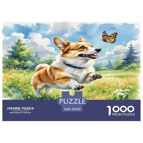 Corgi 1000 Teile Tier Puzzles Premium Quality Familienspiel - Home Room Decoration Für Erwachsene Und Kinder Ab 12 Jahren Wertvoll Geschenk Für 70x50cm/1000pcs von MMDASBVPE