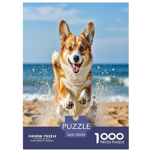Corgi 1000 Teile Tier Puzzles Premium Quality Pädagogisch - Home Room Decoration Für Erwachsene Und Kinder Ab 12 Jahren Buntes Spielzeug 70x50cm/1000pcs von MMDASBVPE