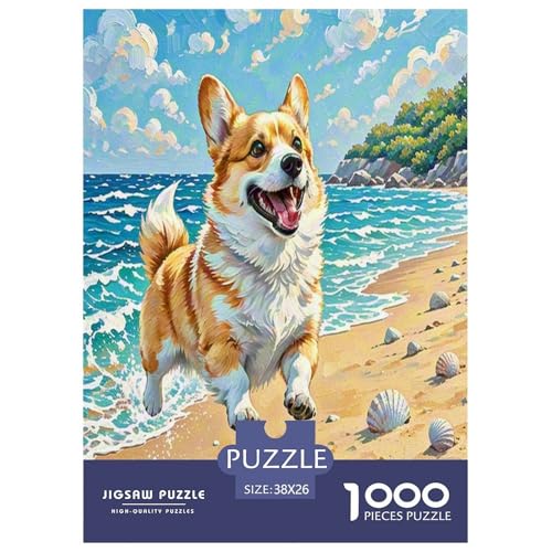 Corgi 1000 Teile Tier Puzzles Premium Quality Pädagogisch - Home Room Decoration Für Erwachsene Und Kinder Ab 12 Jahren Wertvoll Geschenk Für 38x26cm/1000pcs von MMDASBVPE