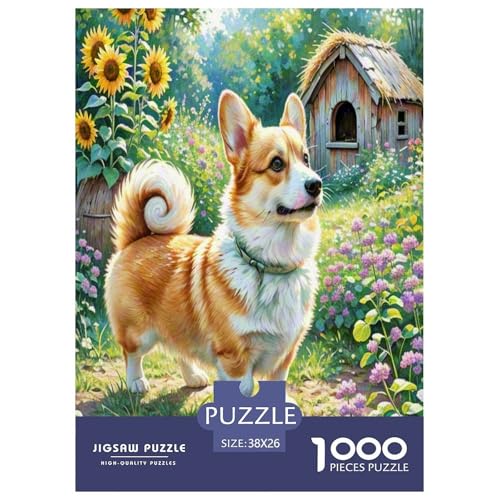 Corgi 1000 Teile Tier Puzzles Premium Quality Pädagogisch - Home Room Decoration Für Erwachsene Und Kinder Ab 12 Jahren Wertvoll Geschenk Für 38x26cm/1000pcs von MMDASBVPE