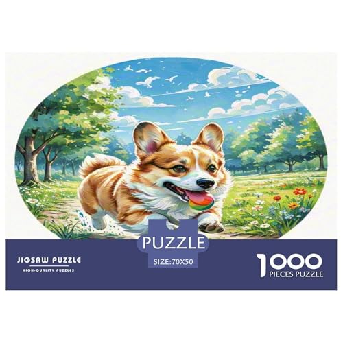 Corgi 1000 Teile Tier Puzzles Premium Quality Pädagogisch - Home Room Decoration Für Erwachsene Und Kinder Ab 12 Jahren Wertvoll Geschenk Für 70x50cm/1000pcs von MMDASBVPE