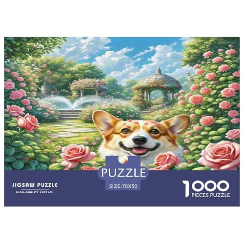 Corgi 1000-teiliges Tier Puzzles Premium Quality Familienspiel - Home Room Decoration Für Erwachsene Und Kinder Ab 12 Jahren Wertvoll Geschenk Für 70x50cm/1000pcs von MMDASBVPE