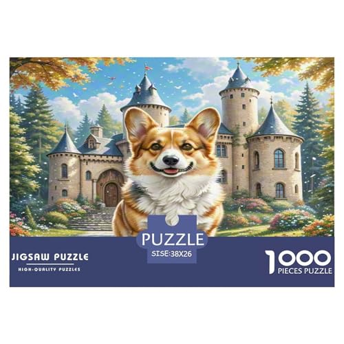 Corgi 1000-teiliges Tier Puzzles Premium Quality Pädagogisch - Home Room Decoration Für Erwachsene Und Kinder Ab 12 Jahren Wertvoll Geschenk Für 38x26cm/1000pcs von MMDASBVPE